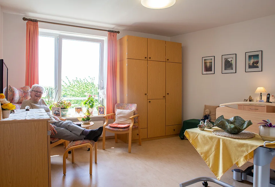 Wohnraum im Altenpflegeheim Horst