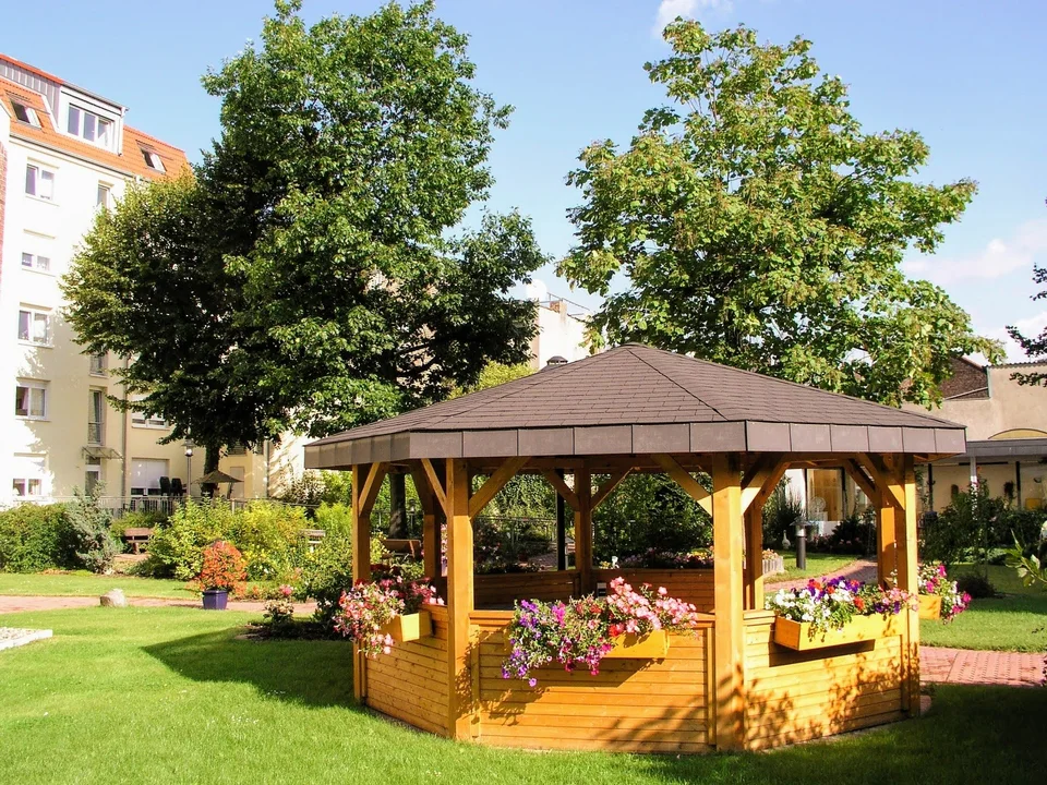 Gartenbereich: Haus Marien-Linde. in Aachen
