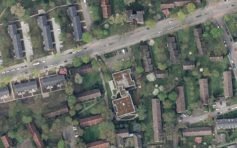 Luftbild der Umgebung von Stella Vitalis Seniorenzentrum am Eppmannsweg
