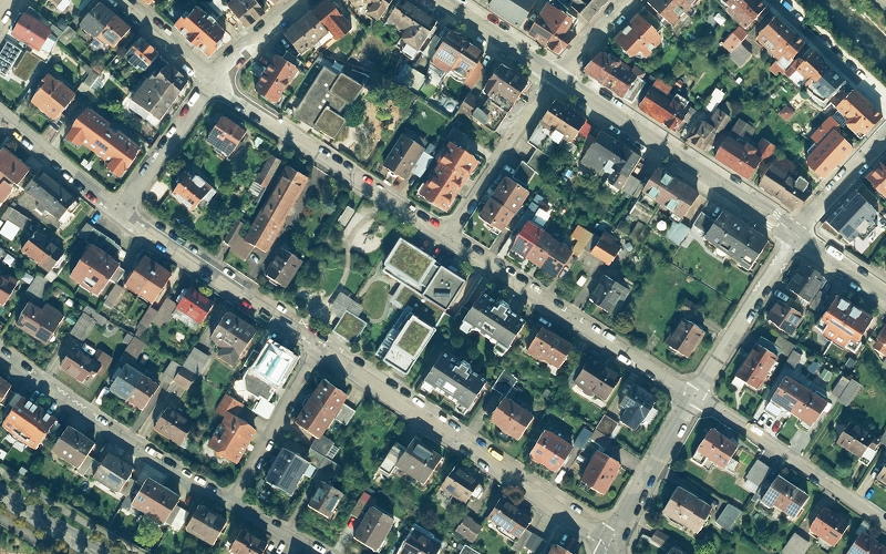 Luftbild der Umgebung von Pflegeheim Geiselhart