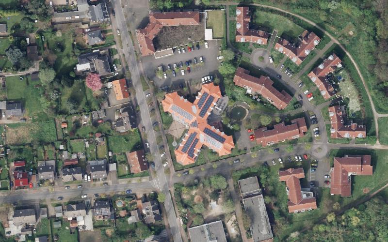 Luftbild der Umgebung von Wohn- u. Pflegezentrum Gertrudenau