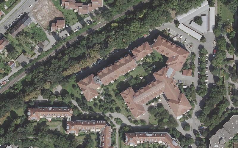Luftbild der Umgebung von Seniorenresidenz Friedrichsau