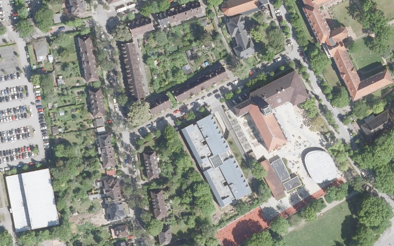 Luftbild der Umgebung von Fachpflegezentrum Paul Fleming Haus