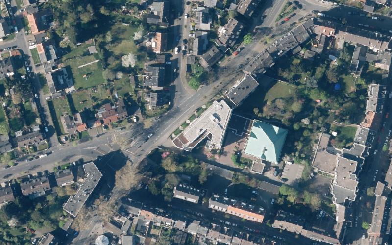 Luftbild der Umgebung von Zentrum für Betreuung und Pflege St. Hedwig Düsseldorf