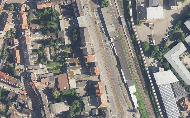 Luftbild der Umgebung von Pflegeheim Neckarau GmbH