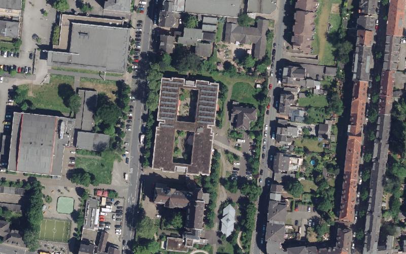 Luftbild der Umgebung von Vincenzhaus Alten- und Pflegeheim