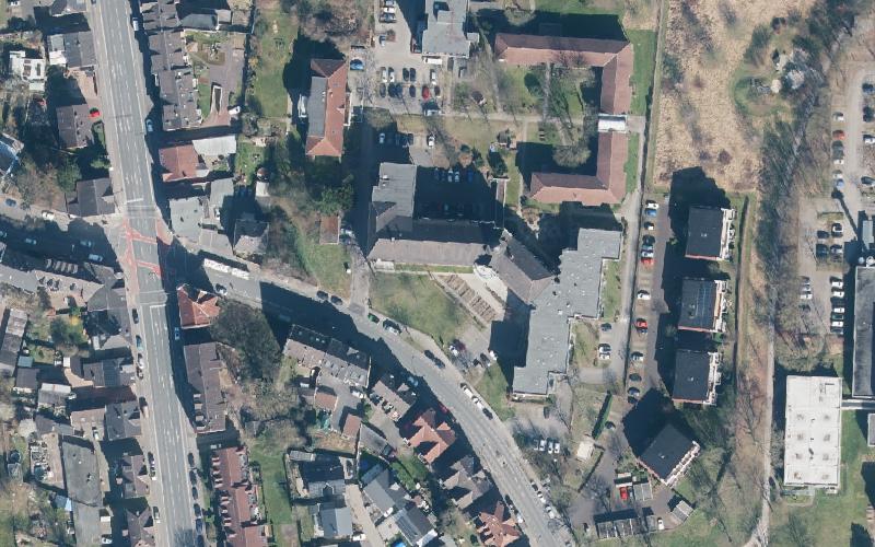 Luftbild der Umgebung von Wohn- und Pflegezentrum St. Barbara