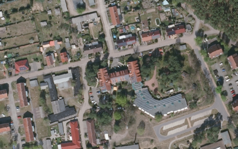 Luftbild der Umgebung von Kastanienhaus Seniorenzentrum