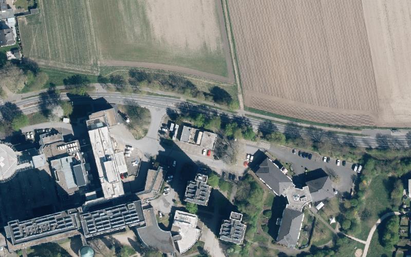 Luftbild der Umgebung von St.-Katharinen-Stift