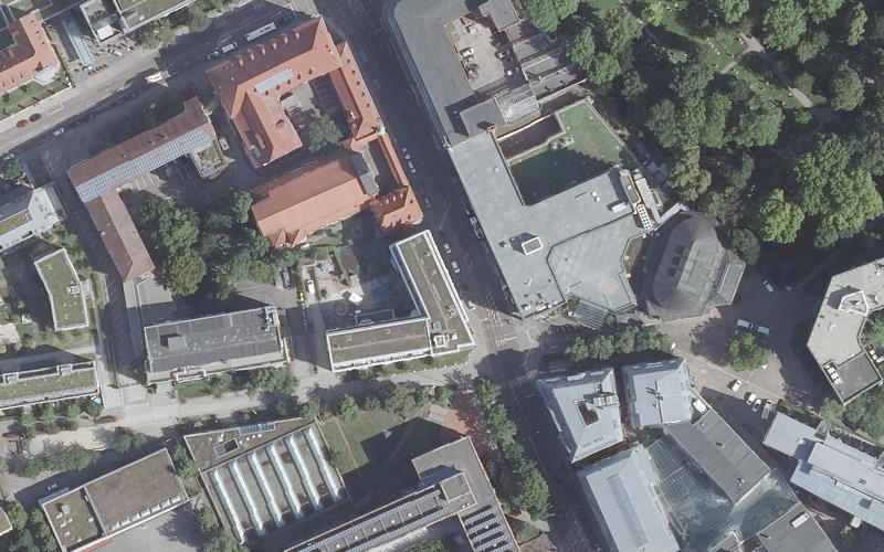 Luftbild der Umgebung von Pflegezentrum Paulinenpark