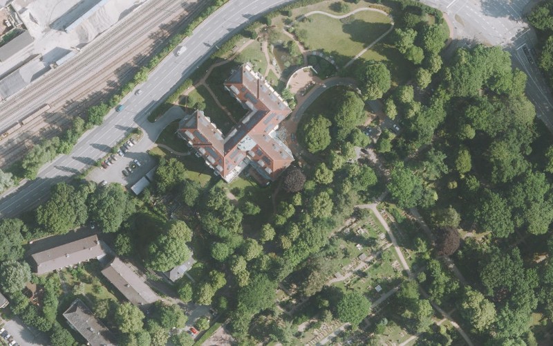 Luftbild der Umgebung von Hanse-Residenz Lübeck