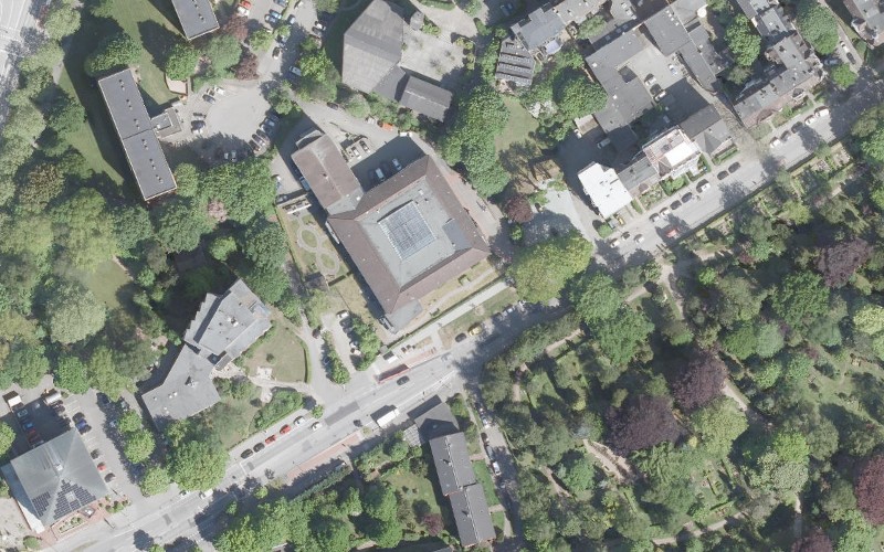 Luftbild der Umgebung von Senioren- und Therapiezentrum Lotti-Huber-Haus